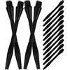 LALAFINA 50 Pezzi Aste per Freccette in Nylon Nero 6mm Filettatura Grande, Resistenti e Flessibili per Outdoor, Riduzione Rimbalzi e Rimozione Bave Metalliche