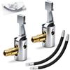 RoyalChic Set di adattatori per valvole multifunzione, compatibili con Bosch EasyPump, 4 pezzi, 2 adattatori per valvola auto da 8 mm, 2 tubi per gonfiare pneumatici, adatti per pneumatici auto