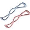 NAMOARLY 2 Pezzi Bastone Elastico per Yoga e Fitness in Tpe Leggero 8 Figure per Allenamento Forza e Stretching per Esercizi a Casa e Sport Vari