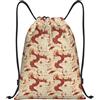 EDPXKL Zaino con coulisse - Elegante borsa da palestra piccola a prova di schizzi con stampa volpe rossa per uomo e donna, zaino sportivo con coulisse per viaggi, nuoto e spiaggia
