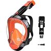Genérico Maschera in silicone per snorkeling anti-appannamento, attrezzatura di respirazione panoramica da 27,9 cm, utilizza questa copertura facciale per immersioni per godere di una respirazione chiara