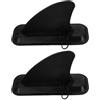 Hohopeti Pinna da Paddleboard a Innesto, Grande, Nera, 2 Pezzi | Plastica, per Surfboard e Tavola Sup, Profilo Removibile, Stabilizzatore Acqua e Controllo Direzionale