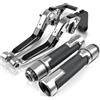 Generic Manopole per Moto per Honda per TRANSALP per 600VK per 600VL 1989 1990 Leve Freno e Frizione CNC per Moto Manopola Manubrio terminale Manopola Manubrio Robusta