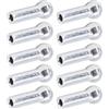 Sumsoctober Set di 10 pulegge da palestra in ferro con occhielli terminali per cavi per corde in acciaio da 5 mm 6 mm, design smussato liscio, colore argento, installazione rapida, per macchine da allenamento con