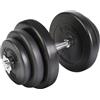 Helloshop26 Set manubri corti 20 kg con dischi per allenamento fitness bicipiti 0701157
