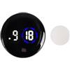 Sandyseptember Orologio digitale con touch screen e luce notturna, compatibile con scooter elettrici, biciclette e TV, nero (circolare)
