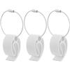 Yardwe 3 Pezzi Clip per Disco Sportivo in PE Bianco, Portachiavi Portatile per Migliorare Precisione e Tecnica di Lancio, per Personale e Riunioni Familiari