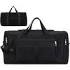 Genérico Bolsä Palestra - 60 x 31 x 24 cm Borsah Training | Duffle Bag | Zaino fitness con scomparto per scarpe | Grande capacità, materiale Oxford impermeabile | Tasca asciutta e bagnata, nero, Consulte la
