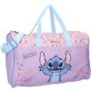 Vadobag Borsa sportiva personalizzata Disney Stitch, borsa sportiva per bambini con nome, piccola borsa da viaggio Weekender Bag ragazza, 24 x 40 x 19 cm, 18 litri
