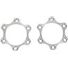 TOPPERFUN 2 Pezzi Adattatore Mozzo Freno Disco Bici 6 Fori in Lega di Alluminio Argento Funzione di Fissaggio per Mountain Bike e Bici da Strada