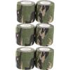 Abaodam 6 Rotoli Nastro Adesivo Mimetico per Campeggio e Caccia, Nastro Camouflage Non Tessuto Struttura a Rete, Adesivo Rimovibile Senza Residui per Attrezzature Outdoor