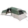 GFMGUEMV Tenda familiare per esterni con tetto, fino a 12 persone, 833 x 585 x 216 cm, in taffetà resistente, impermeabile e antivento, con cinque zone separate, porta elettrica