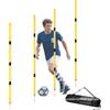 Hanlintk Bastoncini da Allenamento per Agility, aste da Allenamento per Calcio Regolabili a 5,6 Piedi | Migliora Resistenza, velocità e Lavoro delle Gambe per Atleti/Bambini/Adulti