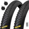 WEISHIDAI 2PC 27.5x2.6 Pneumatici Bici con Camere d'Aria Valvola Americana 48mm