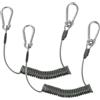 HAKIDZEL Laccio di Sicurezza Pesca in Acciaio Inossidabile 2 Pezzi con Moschettone Retrattile Antiruggine ed Elastico per attività Outdoor e Caccia