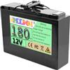 FREEDOH Batteria al Litio Ferro fosfato da 12 Volt, Batteria LiFePO4 da 12V 180Ah
