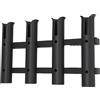 Generic Portacanne da Pesca per Barche Rastrelliera Verticale Resistente a 4 Tubi per Kayak e Garage per Barche - Robusto Contenitore in Nylon (BLACK)