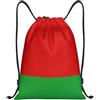 EDPXKL Borsa da palestra con coulisse con stampa della bandiera della Bielorussia, zaino con coulisse per uomo, donna e bambino, borsa a tracolla grande, ideale per escursionismo, compleanno, 36x42 cm