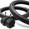 Fincci Bici Copertoni MTB 26 x 2.25 - Coppia Pieghevole Nero Pneumatici con 2 camera d'aria Schrader 57-559 - Biciclette Gomme 26 per Adulto Donna e Uomo - Imballaggio Accessori per Mountain & E bike