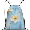 EDPXKL Borsa da palestra con coulisse e stampa floreale di margherite per uomo/donna, borsa sportiva con coulisse e fiori ad acquerello e piante verdi, zaino da spiaggia/nuoto per sport, palestra, piscina e