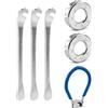 QWORK® 6 Pezzi Tiraraggi Bici, Bicicletta Chiave Tiraraggi, Tira Raggi, Set di Riparazione per Pneumatici per Bicicletta