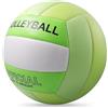 ANINGBOYZTZY Pallone da beach volley, misura 5, morbido, impermeabile, con pompa, per interni ed esterni, per spiaggia, scuola e tempo libero, con pompa ad aria, blu erba