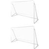 MBDRKVGF Set di 2 porte da calcio, 240 x 90 x 150 cm, in acciaio, rete da calcio resistente alle intemperie, per giardino, tempo libero e allenamento