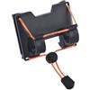 Generic Supporto per canna da pesca con rotazione a 360°, clip da cintura portatile per mosche e canne, supporto leggero per telaio in ABS per guadare a mani libere, banca e lancio a terra (nero)