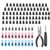 Bnnrjia Kit di 90 viti per riparazione pneumatici auto, kit di viti per riparazione pneumatici, tappi a vite, viti in gomma per auto, bicicletta, moto (3 misure), con cacciavite/pinze/guanti