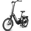 SPATIAL Bici Elettrica, 20'' Bici Elettrica Pieghevole, 40NM 250W Motore 36V Batteria, 7 Velocità, LCD Display, Uomo Donna Città Bicicletta Elettrica