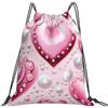 EDPXKL Zaino leggero con coulisse Pink Diamond Romantic Pearl, borsa a tracolla impermeabile Pink Ice Cream per palestra, viaggi, feste e uso quotidiano