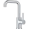 FORIOUS Rubinetto Bagno Girevole 360°, Miscelatore Acqua Calda/Fredda con Altezza 195mm, Miscelatore in Acciaio Inossidabile, Installazione Facile per Bagno, Lavandino, Cromo