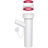 Schläfer 439001 | Canotto Sifone per Scarico Sottolavello, Tubo Regolabile con Raccordo Universale 1 1/2 e 1 1/4, Connettore per Attacco per Lavatrice e Lavastoviglie, in PVC Durevole e Resistente