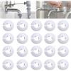 KARELLS 20 Pezzi Rosette per Termosifoni, Copritubo Termosifone, Copri Termosifone, Copri Tubi Termosifoni, Pipe Collar, per Tubo di Riscaldamento Bianco Plastica, per Diametro Tubo da Parete