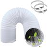 ZIGefofo 125mm 6m Bianco Condotti Tubo di Ventilazione Flessibile in PVC