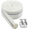 Yonality Tubo flessibile di scarico piatto 1 1/4 pollici, 10mx32mm tubo flessibile in tessuto, con clip per il collegamento a pompe sommergibili, accessori per pompe sommergibili, pompe per acqua