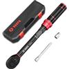 VANPO 1/4" Chiave Dinamometrica 1-25Nm, 72 Dente Bici e Moto Set di Chiavi Dinamometriche 3 Pezzi con 100mm Barra di Prolunga, Adattatore da 1/4-3/8, per Bici da Strada e Mountain, Moto