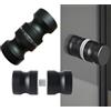 Guidre 2 Pezzi Doccia Porta Pulsante Pomello per Porta Pomello Doccia Vetro Tondo | Pomello Pomolo per Porta Doccia in Acciaio Inox Maniglia per Porta, Maniglione da Bagno In Acciaio Inossidabile