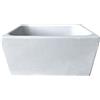 FORTUNATO Pilozza Lavabo Bianca Rettangolare Calcestruzzo Cemento 45 x 35 x H.16 cm Serie Ostuni Lavanderie Giardini