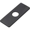 TopHomer Copertura per foro del lavandino in acciaio inossidabile da 10 cm, piastra per rubinetto da cucina, copertura per foro per lavabo da bagno nero 1 pezzo