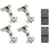 LOOTICH 105 Grado Battuta Interna Cerniere per Porte 35 mm senza Ammortizzatore 35 mm con Chiusura Automatica Cucina Cerniera Armadio Porta per Ante Mobili 4 Pezzi