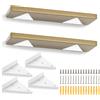 SENENQU 4 Pezzi Triangolo Staffe per Mensole Bianco 230x170mm | reggimensola a scomparsa, supporti per mensole, reggi mensola da muro, staffa mensola 23cm, supporto a parete, discreto