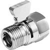 PnxdeobXL Rubinetto Sottolavabo, G1 / 2 Head In Ottone Cromato Doccia Valvola Arresto, Valvola di Chiusura del Soffione Doccia con Maniglia, Doccia Valvola di Controllo Flusso, per Soffioni, Doccette