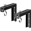 PUTORSEN Supporto da Parete a L per Proiettore, Supporti da Soffitto Regolabili con Ganci, Capacità di Carico 30 kg, Estensione Universale 15 cm, Montaggio Facile per Home Cinema e Ufficio