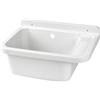 Schläfer 9610101- Pilozzo a Parete in Resina Bianco 59x39x28 cm con sifone di Scarico e Piletta, Lavatoio Lavapanni per Interno ed Esterno, Resistente agli acidi di uso comune