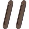 MOROBOR Maniglie ovali autoadesive per porte scorrevoli, 2 pezzi, in lega di alluminio marrone caffè, maniglie senza punzonatura, per porte scorrevoli, armadi, finestre, 15 cm