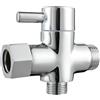 Wenrou G1/2 Valvola Adattatrice a T Ricambio, 3 Vie Deviatore Doccia Rubinetto, Adattatore per Soffione Doccia, In Ottone, Cromo Lucido, per Soffione Doccia, Braccio Valvola Adattatrice (B)