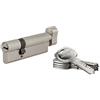 Thirard Cilindro europeo 5G con pomolo 60 x 30 mm, nichelato, 5 chiavi reversibili - THIRARD