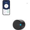 tedee Lock GO 2, serratura intelligente per porta, facile da installare, senza cambio cilindro, controllo tramite Bluetooth e da remoto tramite app, iPhone e Android, Smart Home, argento, Ø 58 mm x 65