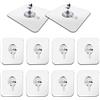Dreamark 10 Pezzi Ganci Adesivi Chiodoi.Gancio Viti Autoadesive,Ganci Viti Trasparenti con Tappi a Vite.Resistente Antitraccia Gancio da Parete.No-Trace No Foratura per Bagno/Cucina/Ripostiglio